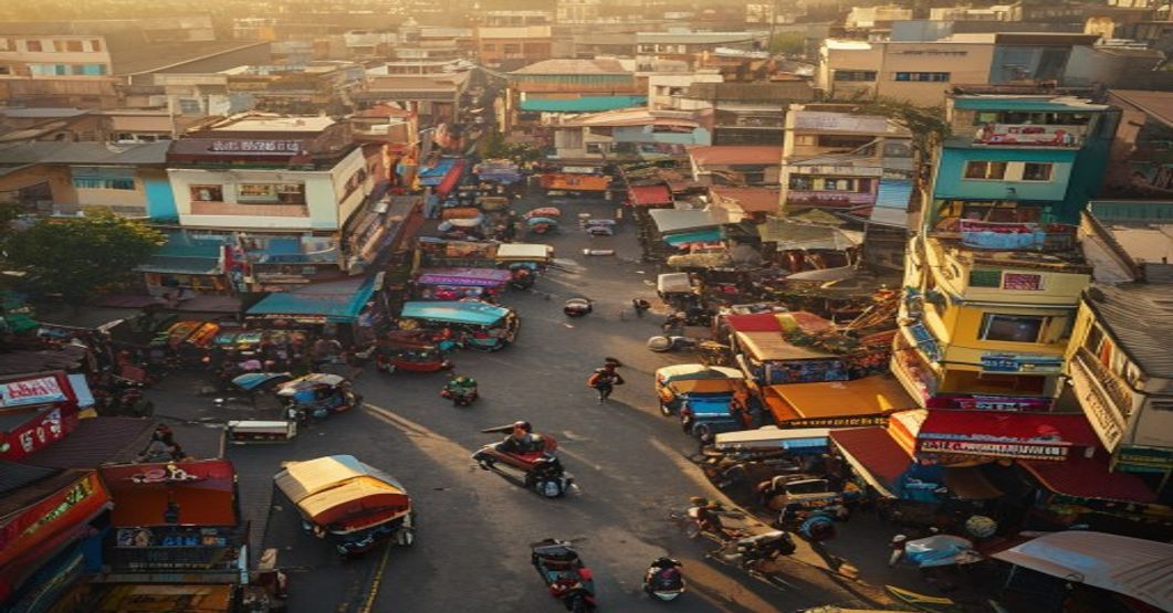 Catchment area analysis restaurant street view Indian commercial zone